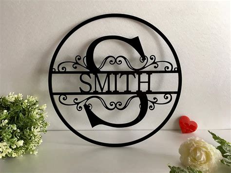 metal exterior house decoration last name|Amazon.com: Monogram Signs For House Exterior.